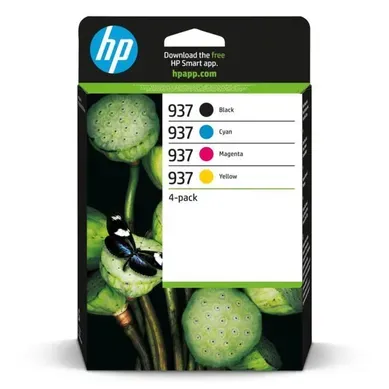 Cartouches D'encre 937 - Pack De 4 (noir, Cyan, Magenta, Jaune) - Authentique Cartouches D'encre 937 - Pack De 4 (noir, Cyan, Magenta, Jaune) - Authentique