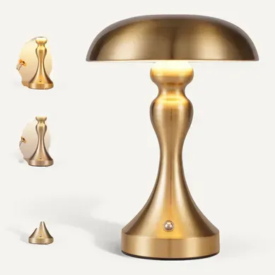 Lampe de Chevet Sans Fil - Lampe Tactile En Bronze Doré Avec Batterie Rechargeable USB Lampe de Chevet Sans Fil - Lampe Tactile En Bronze Doré Avec Batterie Rechargeable USB