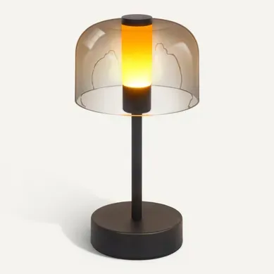 Lampe à Poser De Chevet LED à Piles Noire Intensité Variable Sans Fil Rechargeable Par USB-c Lampe à Poser De Chevet LED à Piles Noire Intensité Variable Sans Fil Rechargeable Par USB-c