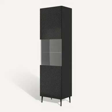 Vitrine Avec étagères Sur Pied Noir Mat 60x42x217 Ravi C Diamant Pied Cadré Noir Vitrine Avec étagères Sur Pied Noir Mat 60x42x217 Ravi C Diamant Pied Cadré Noir