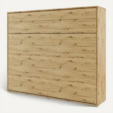 Lenart Lit Escamotable Matelas Inclus Horizontal 160x200cm Chêne Artisan Lit Rabattable"consus"