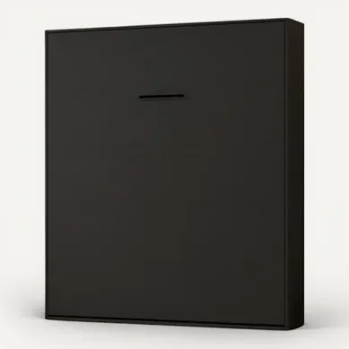 Lit Escamotable 180x200cm Vertical Lit Mural Sup M1 Cadre Rembourré Anthracite
