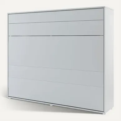 Lenart Armoire Lit Escamotable Horizontal 160x200 Cm Gris Lit Rabattable Lit Mural"consus"