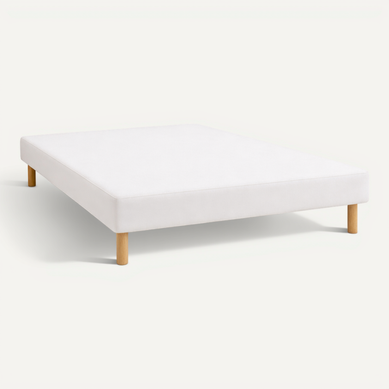 Sommier Tapissier Blanc 140x200 Cm - Fabrication Française Artisanale - Pieds s - Hauteur Avec Sommier Tapissier Blanc 140x200 Cm - Fabrication Française Artisanale - Pieds s - Hauteur Avec