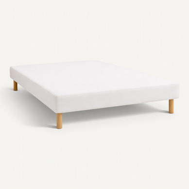 Sommier Tapissier Blanc 140x190 Cm - Fabrication Française Artisanale - Pieds s - Hauteur Avec Sommier Tapissier Blanc 140x190 Cm - Fabrication Française Artisanale - Pieds s - Hauteur Avec