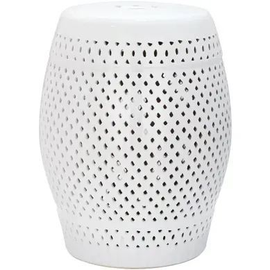 Tabouret De Jardin Barbra Blanc Ceramique 35 X 35 X 47 Cm Tabouret De Jardin Barbra Blanc Ceramique 35 X 35 X 47 Cm