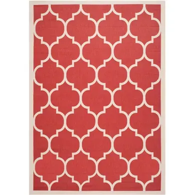 Tapis Cour 201 X 290 Cm Treillis Arista Rouge