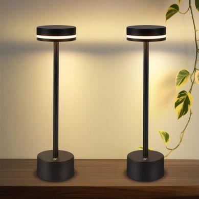 lampe de table LED Lot de 2 Lampe de chevet noire Lampe de Table sans fil pour Bureau lampe de table LED Lot de 2 Lampe de chevet noire Lampe de Table sans fil pour Bureau