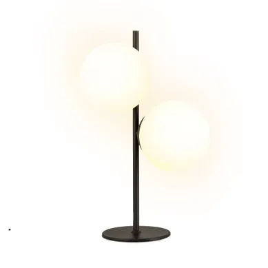 Lampe De Table Lampe De Chevet Noire Salon E27 Design Moderne Verre Métal 2 Ampoules