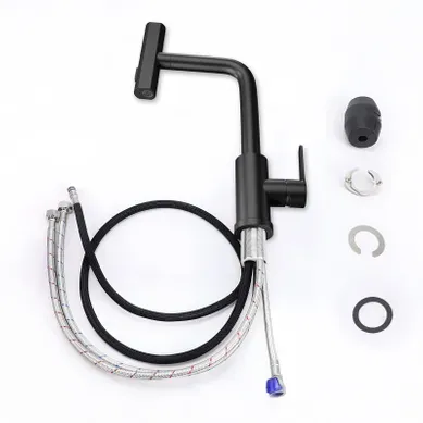 Robinet De Cuisine Extractible Mitigeur D'évier 360° Avec Douchette En Acier Inoxydable Robinet De Cuisine Extractible Mitigeur D'évier 360° Avec Douchette En Acier Inoxydable