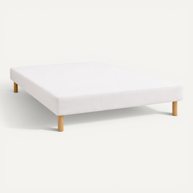 Sommier Tapissier Blanc 160x200 Cm - Fabrication Française Artisanale - Pieds s - Hauteur Avec Sommier Tapissier Blanc 160x200 Cm - Fabrication Française Artisanale - Pieds s - Hauteur Avec