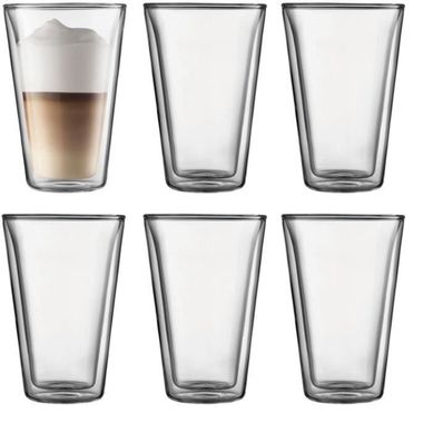 Set 6 Verres Thermo Double Paroi 0,4 L - Verre Borosilicate Transparent Set 6 Verres Thermo Double Paroi 0,4 L - Verre Borosilicate Transparent