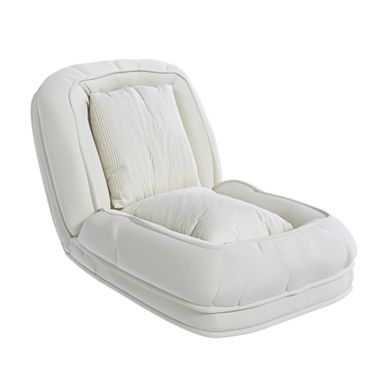 Coussin De Sol 180x90x26 Cm Dossier Réglable 5 Positions Tissu - Beige