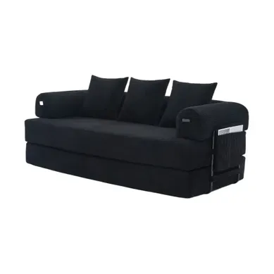 Canapé Modulable 3 Places 200x94x67 Cm, Pliable, 3 Coussins, Velours Côtelé, Vert émeraude Canapé Modulable 3 Places 200x94x67 Cm, Pliable, 3 Coussins, Velours Côtelé, Vert émeraude