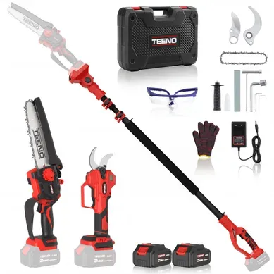 Ensemble Jardinage 4‑en‑1, Sécateur 40 Mm, Mini Tronçonneuse 6 Pouces, Perche Télescopique 160‑280 Ensemble Jardinage 4‑en‑1, Sécateur 40 Mm, Mini Tronçonneuse 6 Pouces, Perche Télescopique 160‑280