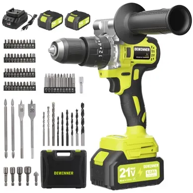 21v Brushless Cordless Drill, Compatible With Makita 2x4.0ah Batteries, 13mm Keyless Chuck, 20+3 21v Brushless Cordless Drill, Compatible With Makita 2x4.0ah Batteries, 13mm Keyless Chuck, 20+3