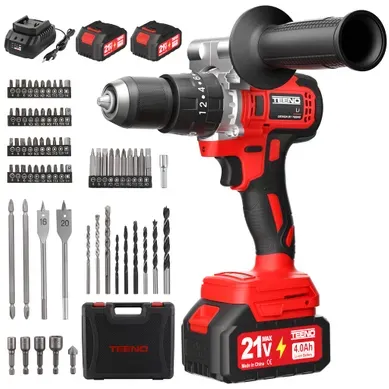 Perceuse-visseuse Sans Fil Sans Balais 21 V, Compatible Avec Les Batteries Makita 2x4,0 Ah Perceuse-visseuse Sans Fil Sans Balais 21 V, Compatible Avec Les Batteries Makita 2x4,0 Ah