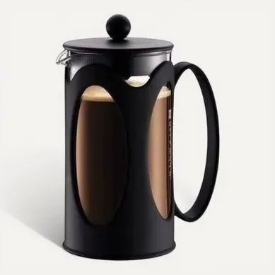 Cafetière à Piston Kenya 1,0 L (8 Tasses) - Noir, Verre Borosilicate