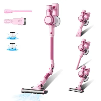 Aspirateur Balai Sans Fil, 33kpa, 320w, Rose Aspirateur Balai Sans Fil, 33kpa, 320w, Rose