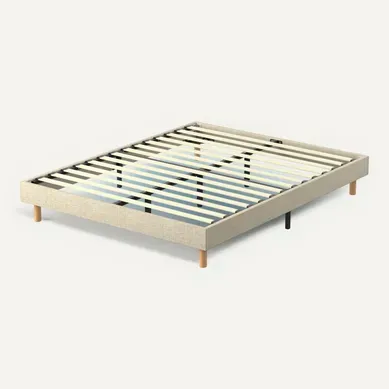 Sommier déco 160x200cm en kit, 14 Lattes, Comfort, Beige