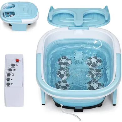 Bain De Pieds Avec Mise à Température De L'eau, Massage Pieds Avec Vibration Des Bulles (bleu) Bain De Pieds Avec Mise à Température De L'eau, Massage Pieds Avec Vibration Des Bulles (bleu)