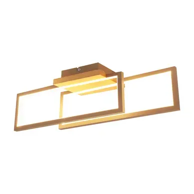 Plafonnier LED Bois Plafonnier Moderne 24w 3000k Intérieur Blanc Chaud pour salon