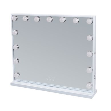Miroir de maquillage Hollywood lumineux LED Coiffeuse Mural - 58 x 46 cm - Cadeau