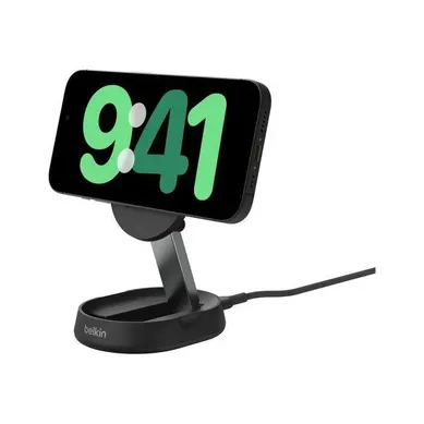 Boostcharge Pro Rétractable 2-en-1 – Chargeur Magsafe et Qi2 15w, Pliable, Noir