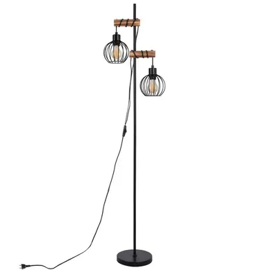 Lampadaire sur Pied Vintage 152cm Lampadaire 2 Lumières Noir Design Industriel Lampadaire E27 Lampadaire sur Pied Vintage 152cm Lampadaire 2 Lumières Noir Design Industriel Lampadaire E27