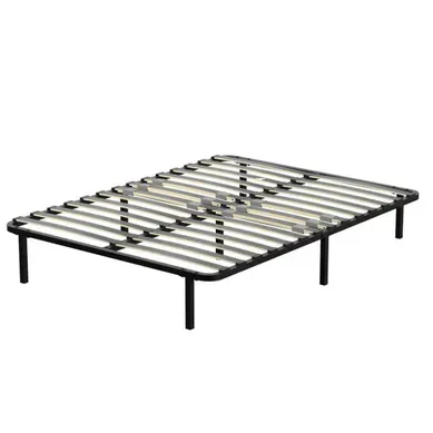 Sommier Cadre à Lattes 140x190 Cm, 2x14 lattes,  Inclus 7 pieds