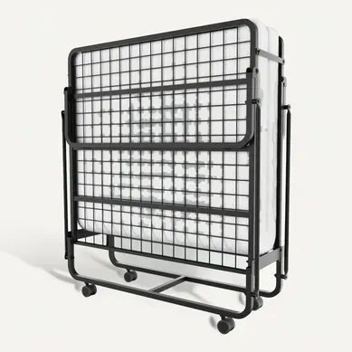 Lit Pliant 1 Personne 90x190 Cm Avc Matelas En Mousse De 10cm, Charge 300 Kg Lit Pliant 1 Personne 90x190 Cm Avc Matelas En Mousse De 10cm, Charge 300 Kg