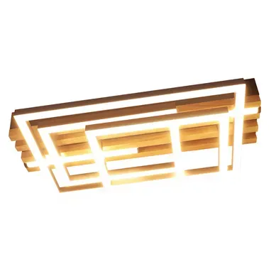 Plafonnier LED 41 w 3000k-6500k Plafonnier Bois Moderne Avce Fonction Mémoire Télécommande