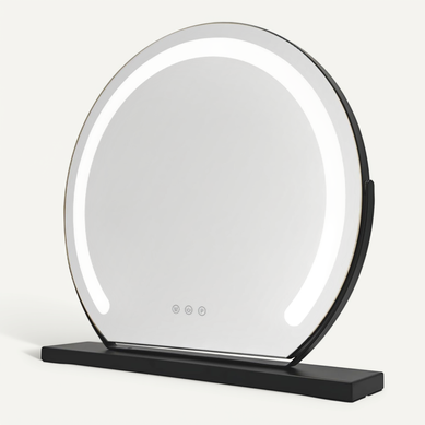 Miroir De Maquillage Hollywood 40×35 Cm Miroir Noir Tactile 3000k-6500k Avec 3 Modes D'éclairage Miroir De Maquillage Hollywood 40×35 Cm Miroir Noir Tactile 3000k-6500k Avec 3 Modes D'éclairage