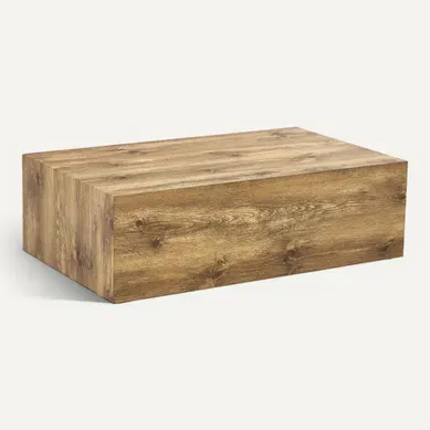 Table Basse Rectangulaire 90 X 50 X 30 Cm, Design Bloc Pour Salon, Bois Table Basse Rectangulaire 90 X 50 X 30 Cm, Design Bloc Pour Salon, Bois