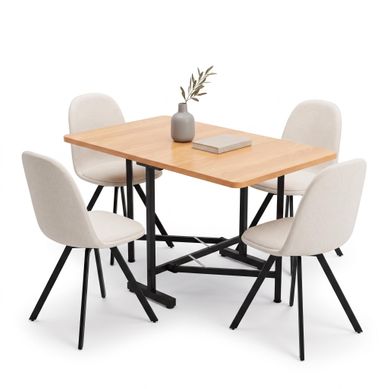 Ensemble Repas 5 Pièces, Table Extensible Et 4 Chaises Pivotantes Ensemble Repas 5 Pièces, Table Extensible Et 4 Chaises Pivotantes