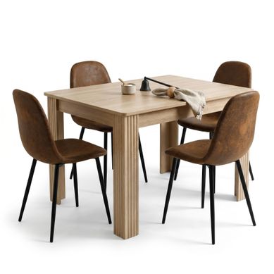 Ensemble Repas 5 Pièces, Table 116 X 65 Cm Et 4 Chaises Ensemble Repas 5 Pièces, Table 116 X 65 Cm Et 4 Chaises