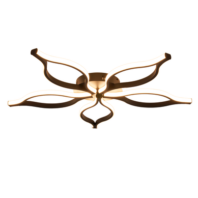 Plafonnier LED Noir 80 Cm 75 W Plafonnier Salon Avec Télécommande Et Intensité Pour Chambre