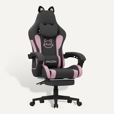 Chaise Gaming, Fauteuil Gamer Avec Oreilles De Chat, Chaise De Jeu, blanc Chaise Gaming, Fauteuil Gamer Avec Oreilles De Chat, Chaise De Jeu, blanc