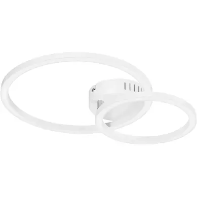 Plafonnier LED Blanc 23w 4000k Moderne Design à 2 Anneaux Pour Cuisine