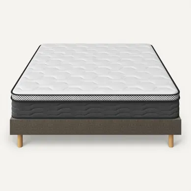 Ensemble Matelas Ressorts 160x200 Cm Epaisseur 25 Cm + Sommier Déco Ensemble Matelas Ressorts 160x200 Cm Epaisseur 25 Cm + Sommier Déco