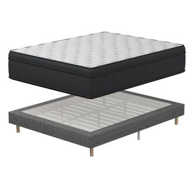 Ensemble Matelas ressort 140x190 cm Accueil Mémoire De Forme Epaisseur 25 cm + Sommier Ensemble Matelas ressort 140x190 cm Accueil Mémoire De Forme Epaisseur 25 cm + Sommier