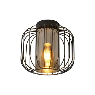 Plafonnier Salon Noir Vintage Plafonnier Avec Abat-jour En Verre Pour Couloir Chambre Sans Ampoule