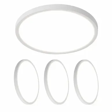 Plafonnier Salon Blanc  3000k 24w Cuisine Chambre Et Couloir Pour Salle De Bain