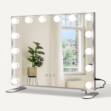 Miroir De Maquillage Hollywood 14 Ampoules LED, 50x18x43 Cm