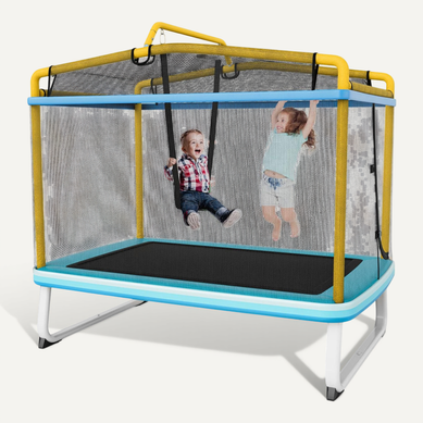 3 En 1 Trampoline Extérieur Enfants Rectangulaire (190x124cm) ,charge Max 110kg Pour Garçon Et Fille 3 En 1 Trampoline Extérieur Enfants Rectangulaire (190x124cm) ,charge Max 110kg Pour Garçon Et Fille
