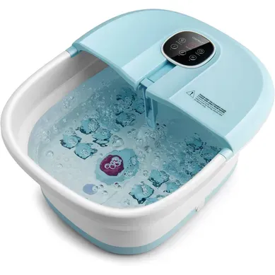 Bain De Pieds Massant, Pliable, Lumière Rouge, Température Réglable Avec Télécommande Bain De Pieds Massant, Pliable, Lumière Rouge, Température Réglable Avec Télécommande