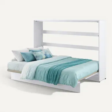 Lenart Armoire Lit Escamotable Horizontal 140x200 Cm Blanc Mat Lit Rabattable Lit Mural"consus"
