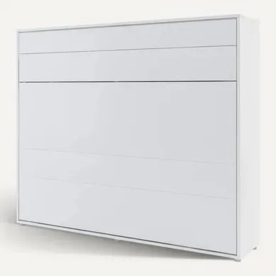Lenart Armoire Lit Escamotable Horizontal 160x200 Cm Blanc Mat Lit Rabattable Lit Mural"consus"