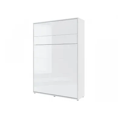 Lenart Armoire Lit Escamotable +2 Placards Tiroir Vertical 140x200 Cm Blanc Brillant Tiroir "consus