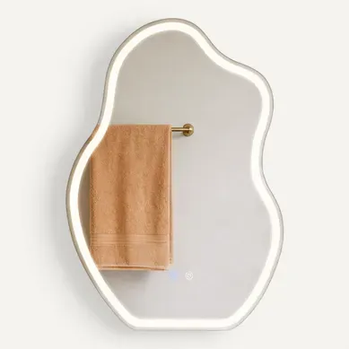 Miroir De Salle De Bain 50 X 70 Cm Mural Ip44 Avec Interrupteur Tactile 3000k - 6500k Miroir De Salle De Bain 50 X 70 Cm Mural Ip44 Avec Interrupteur Tactile 3000k - 6500k